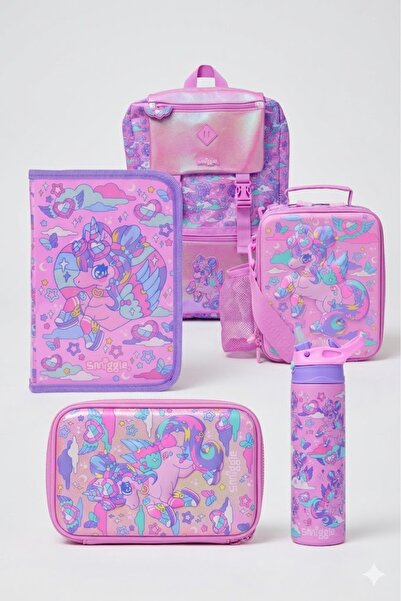 SMIGGLE Trailblazer 5’li Seti – Sırt Çantası, Beslenme Çantası, Kalem Kutusu,...