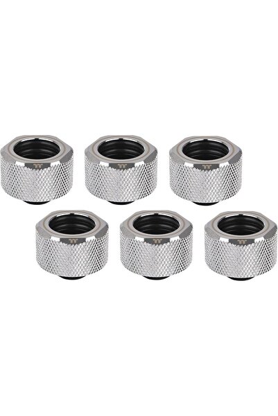 THERMALTAKE 16 mm Pacific C-PRO G1/4 PETG Tube OD Compression Fitting - Chrome