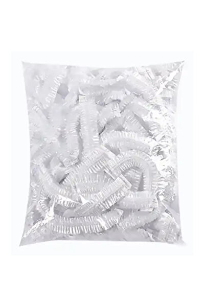 OEM 100 Clear Cap Bags, Disposable, Transparent with White Ends for Quick Hyg...