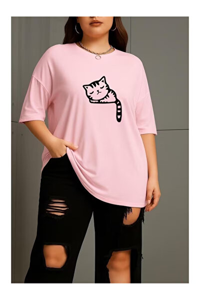 ZEMLİYA Unisex "Cat Without Sleep" B Printed T-Shirt -Modern Style