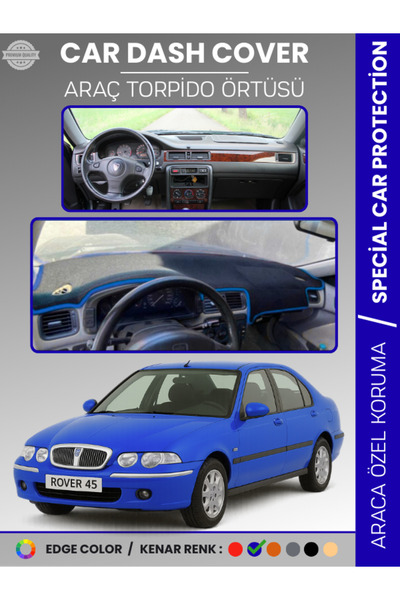 e-biz غطاء لوحة التحكم الأمامية لسيارة ROVER 45 (1999-2005) سجاد حماية كاملة ...