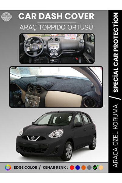 e-biz غطاء لوحة القيادة لسيارة نيسان ميكرا مارش (2010-2016) عالي الجودة لحماي...