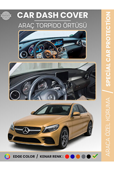 e-biz غطاء لوحة القيادة لسيارة مرسيدس سي كلاس W205 (2014-2020) عالي الجودة، ح...