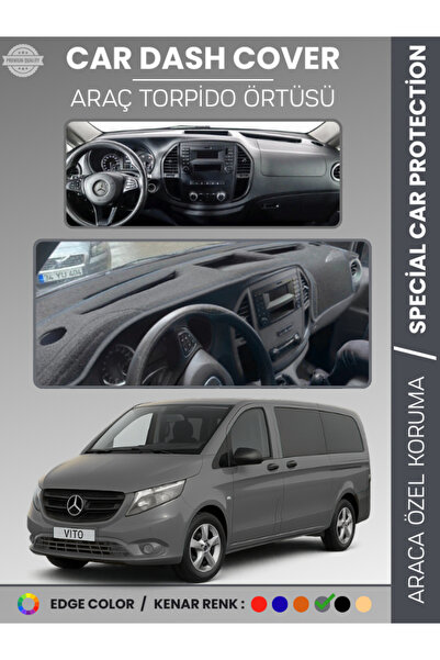 e-biz غطاء لوحة القيادة لمرسيدس فيتو W447 (2014-2023) عالي الجودة لحماية لوحة...