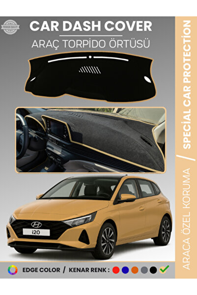 e-biz غطاء لوحة القيادة لسيارة هيونداي i20 (2020+)، حماية كاملة للوحة القيادة...