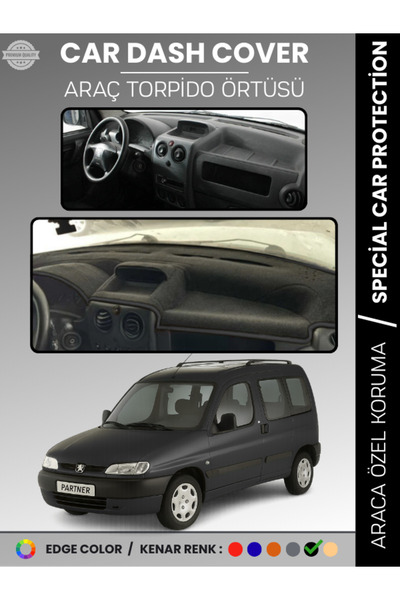 e-biz غطاء لوحة التحكم في السيارة PEUGEOT PARTNER (1996-2002) - حماية لوحة ال...