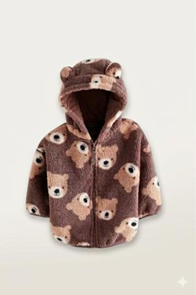Next Baby جاكيت/معطف بورج بني تيدي بير منقوش