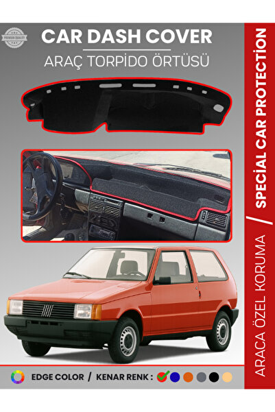 e-biz غطاء لوحة القيادة لسيارة فيات أونو 60,70 (1983-1995) مع حماية أمامية لل...