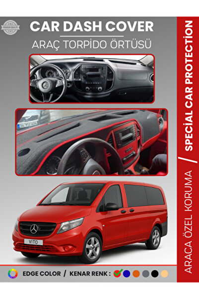 e-biz غطاء لوحة القيادة لمرسيدس فيتو W447 (2014-2023) عالي الجودة لحماية لوحة...