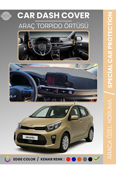 e-biz غطاء لوحة التحكم لسيارة كيا بيكانتو (2017-2023) - حماية كاملة للوحة الت...