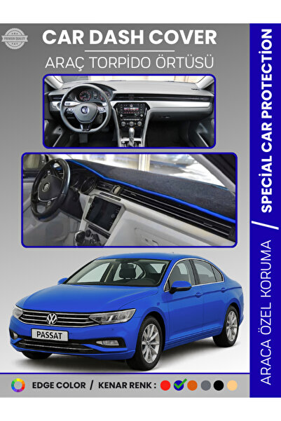 e-biz غطاء لوحة القيادة لسيارة فولكس فاجن باسات B8 (2015-2020) مع حماية أمامي...