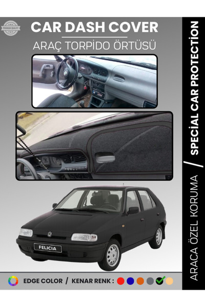 e-biz Skoda Felicia (1994-2001) Dashboard Cover Panel Rug Dashboard Protectio...
