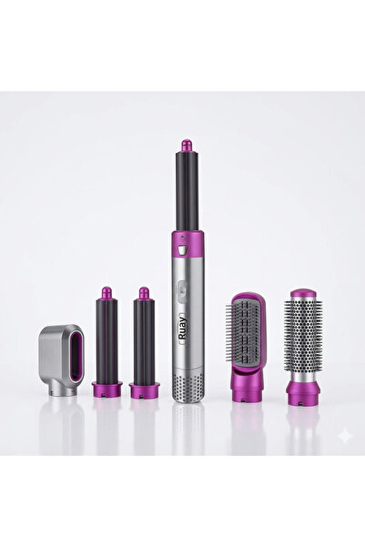 Primo Plus 5-in-1 Hair Styling Set with Dryer and Heater – Rotating Brush, Cu...