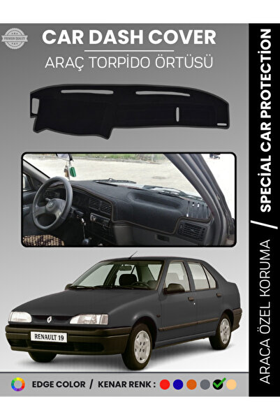 e-biz RENAULT 19 Torpido Örtüsü Ön Göğüs Koruma Torpido Koruma Araca Özel Tam...