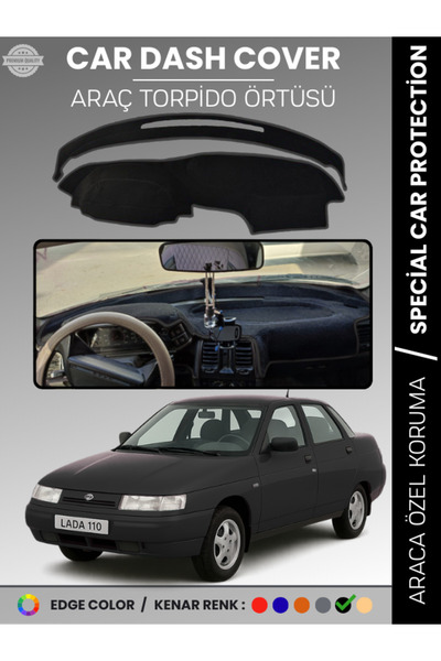 e-biz غطاء لوحة التحكم الأمامية لسيارة لادا 110 فيجا (1995-2007) سجاد حماية ل...