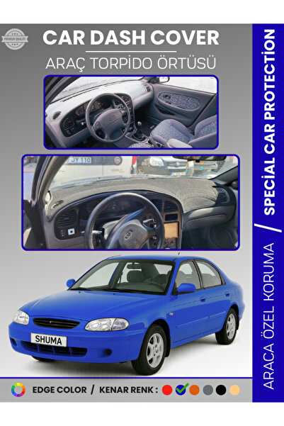 e-biz غطاء لوحة التحكم في السيارة كيا شوما (1995-2003) - حماية كاملة للوحة ال...