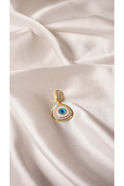 LuxeVibe Çelik Takı Tasarım Kadın Ajda Charm Takı Nazar Boncuğu Kolye Ucu