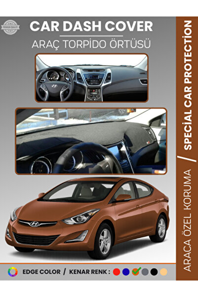 e-biz غطاء لوحة القيادة الأمامية لسيارة هيونداي إلانترا (2011-2017) مخصص للمر...