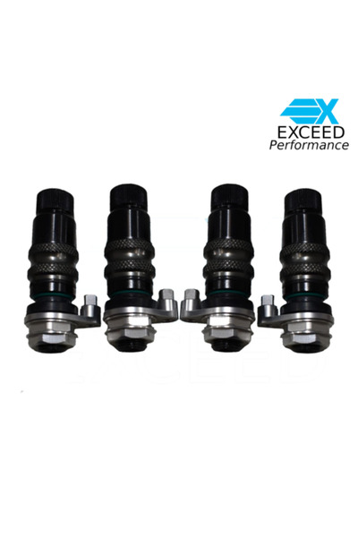 Exceed مجموعة صمامات تحرير سريع طويلة متطورة (4 قطع)