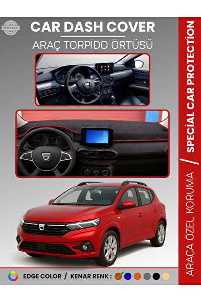 e-biz غطاء لوحة القيادة لسيارة داسيا سانديرو (2021+) مع شاشة، يحمي لوحة القيا...