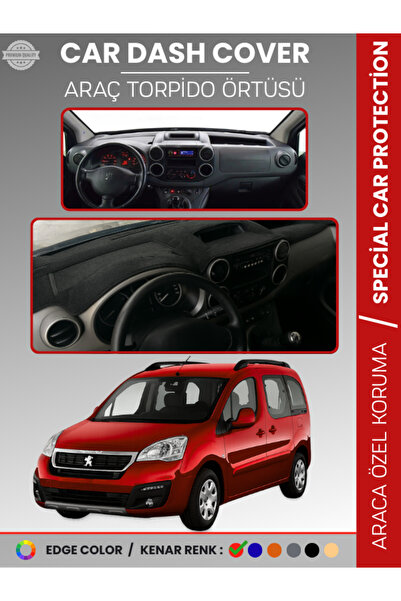 e-biz غطاء لوحة التحكم في السيارة لبيجو بارتنر تيبي (2008-2018) - حماية كاملة...