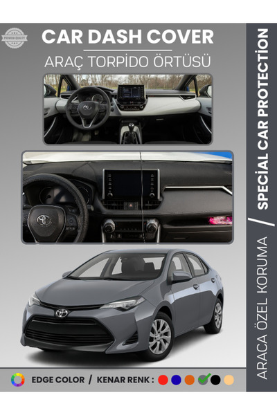 e-biz غطاء لوحة القيادة لتويوتا كورولا (2019+) طراز E210 مع حماية لوحة القياد...