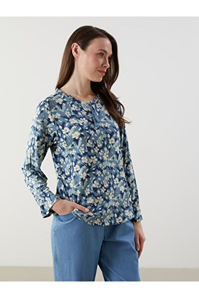 LC Waikiki I Tie-Detail Roba Collar Ethnic Embroidered Blouse from Freezen Store