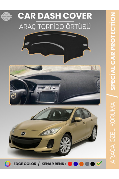 e-biz Mazda 3 (2009-2013) Dashboard Cover Panel Rug Si Protection Dashboard P...