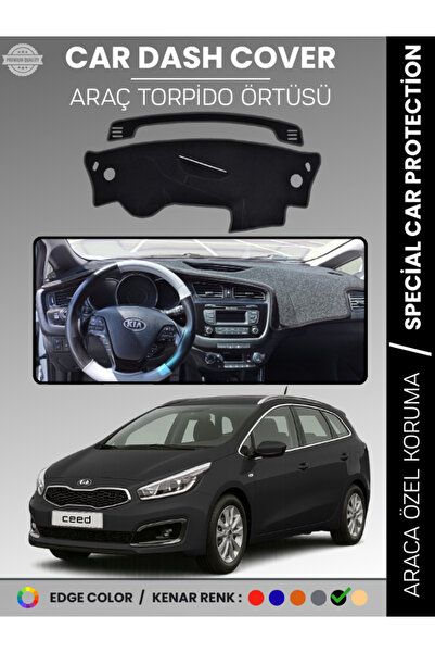 e-biz غطاء لوحة التحكم الأمامية لسيارة كيا سييد (2013-2019) - حماية كاملة للو...