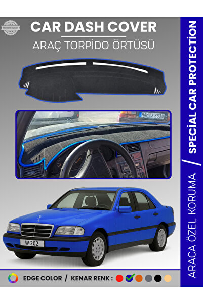 e-biz غطاء لوحة القيادة لسيارة مرسيدس سي كلاس W202 (1993-2000) عالي الجودة لح...