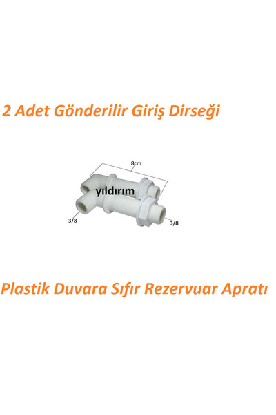 Novax Ymn Duvara Sıfır Klozet Rezervuar Aparatı Plastik Temiz Su Girişi Rezer...