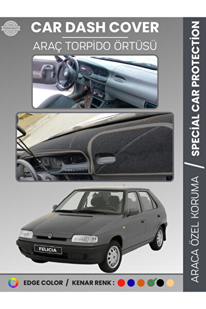 e-biz غطاء لوحة التحكم SKODA FELICIA (1994-2001) سجاد حماية كاملة من الأشعة ف...