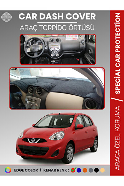 e-biz غطاء لوحة القيادة لسيارة نيسان ميكرا مارش (2010-2016) عالي الجودة لحماي...