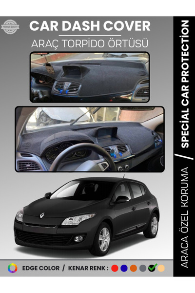 e-biz رينو ميجان 3 مع شاشة كبيرة ونظام ملاحة (2008-2015) غطاء صندوق التروس ال...