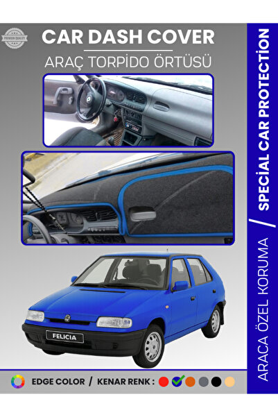 e-biz غطاء لوحة التحكم SKODA FELICIA (1994-2001) سجاد حماية كاملة من الأشعة ف...