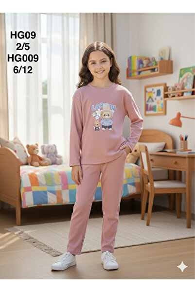 1000Nar Stylish girls' tracksuit consisting of a blouse and comfortable t-shi...