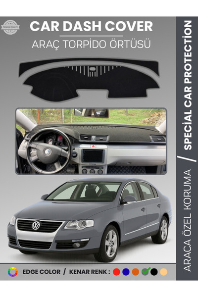 e-biz غطاء لوحة القيادة لسيارة فولكس فاجن باسات B6 (2005-2010) لحماية الصدر ا...