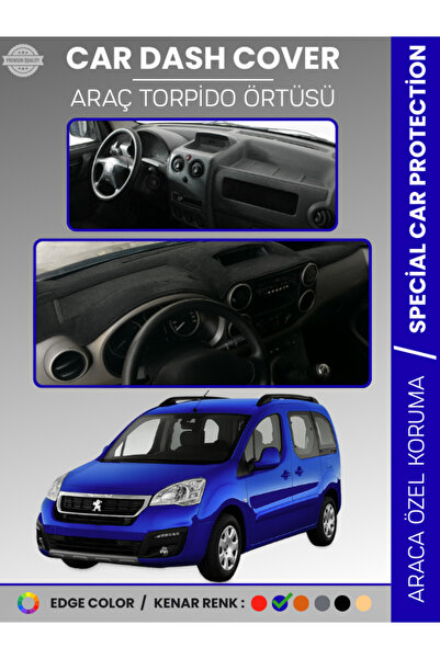 e-biz غطاء لوحة التحكم في السيارة لبيجو بارتنر تيبي (2008-2018) - حماية كاملة...