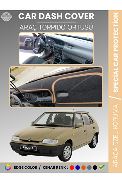 e-biz غطاء لوحة التحكم SKODA FELICIA (1994-2001) سجاد حماية كاملة من الأشعة ف...