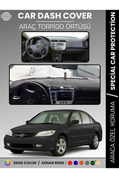 e-biz غطاء لوحة القيادة لهوندا سيفيك VTEC2 (2003-2005) - حماية كاملة للوحة ال...