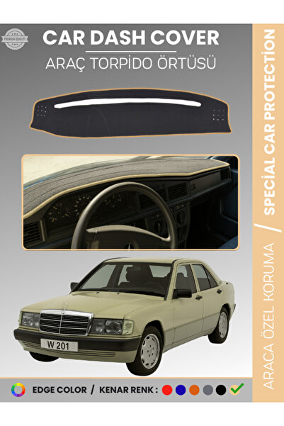 e-biz غطاء لوحة القيادة لسيارة مرسيدس 190E W201 (1982-1993) عالي الجودة لحماي...