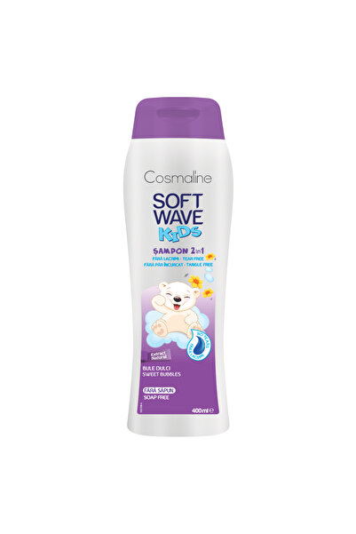 COSMALINE Soft Wave Kids Σαμπουάν 2 σε 1 με Συστατικά, Γεύση Sweet Bubbles, 4...