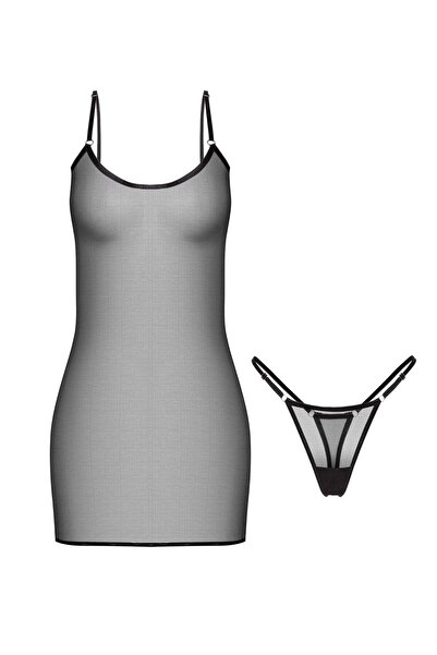 Sandrada SD Black tulle dress and panties for women