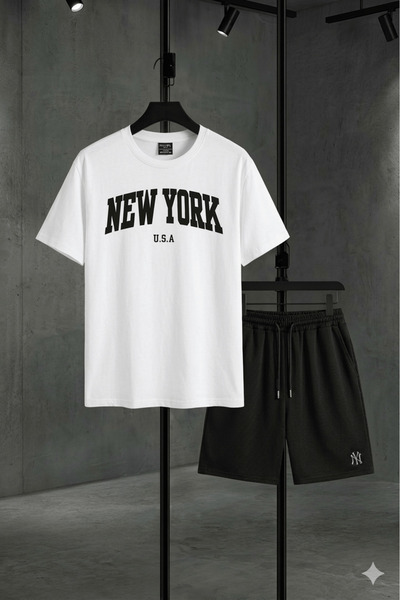 YRN COLLECTION Unisex Sports Shorts T-Shirt Set – Oversized Summer Casual Spo...