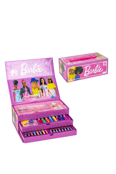 Barbie Set de colorat pentru valiză, 42 de piese, 3 ani, 42 de ani, violet