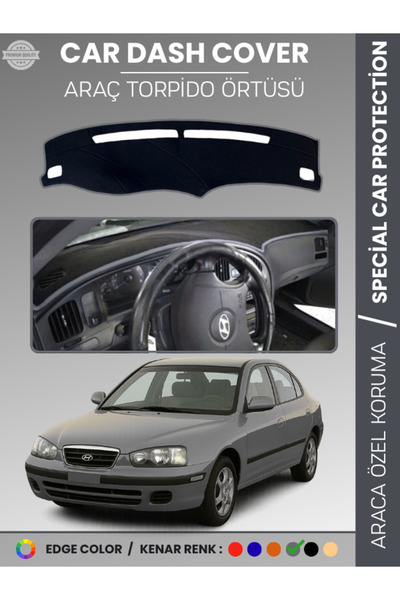 e-biz غطاء لوحة التحكم الأمامية لسيارة هيونداي إلانترا (1997-2006) H سجاد مخص...