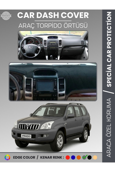 e-biz غطاء لوحة القيادة الأمامية لحماية الصدر لسيارة تويوتا لاند كروزر برادو ...