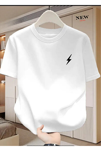 sor sign Lightning Bolt Print T-Shirt, Plus Size