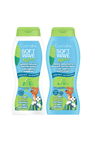 COSMALINE Σετ περιποίησης για σγουρά μαλλιά για παιδιά: Απαλό σαμπουάν για μπ...