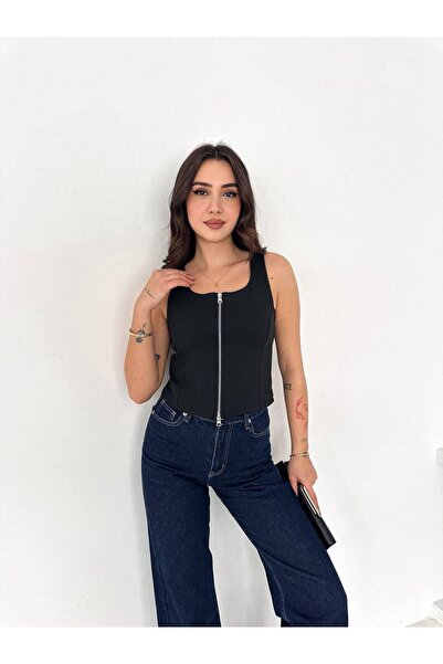 Noa&Noa بلوزة بدون أكمام بسحاب - أسود